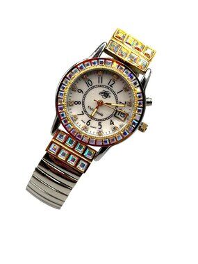 Vintage Kirks Folly Unforgettable Women Watch Silver Expansion Quartz